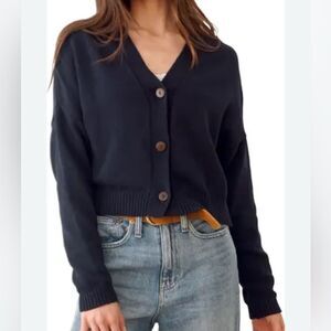 Abound Beige Button Down Cardigan(Size Medium)